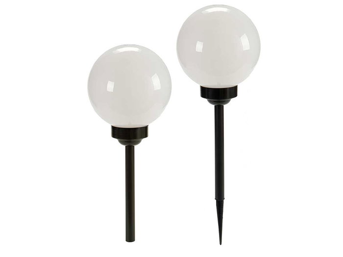 Ibergarden Balise Solaire Plastique Bola 15 cm Blanc et Noir (Set de 8) Ibergarden Balise Solaire Plastique Bola 15 cm Blanc et Noir (Set de 8)
