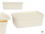 Kipit Boîte de Rangement en Plastique avec Couvercle 14 L Crème 29.5 x 45 x 14.3 cm (Set de 12)