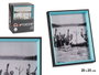 Giftdecor Porte-photo Bois MDF 20x25 cm Noir et Bleu avec Verre (Set de 24)