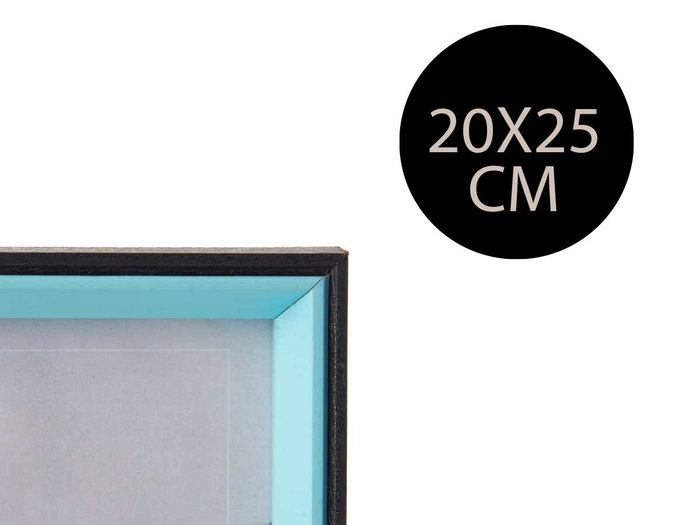 Giftdecor Porte-photo Bois MDF 20x25 cm Noir et Bleu avec Verre (Set de 24) Giftdecor Porte-photo Bois MDF 20x25 cm Noir et Bleu avec Verre (Set de 24)