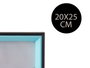 Giftdecor Porte-photo Bois MDF 20x25 cm Noir et Bleu avec Verre (Set de 24)