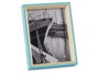 Giftdecor Porte-photos en bois MDF et verre 15x20 cm bleu et blanc (Set de 24)