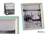 GIFTDECOR Porte-photos en bois 20x25 cm bleu et blanc (Set de 24)