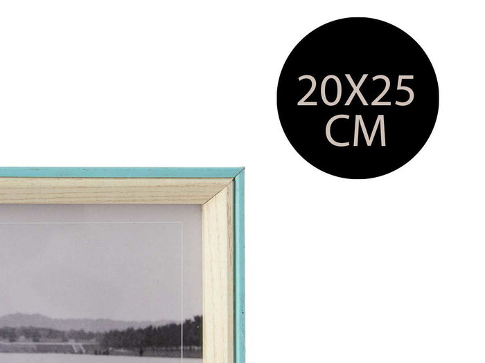 GIFTDECOR Porte-photos en bois 20x25 cm bleu et blanc (Set de 24)
