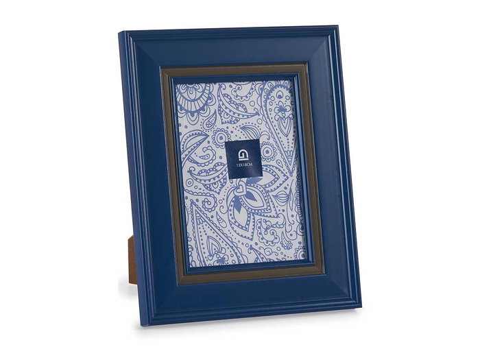 Giftdecor Porte-photos 13x18 cm Bleu Foncé Plastique et Verre (Set de 24)