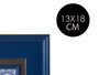 Giftdecor Porte-photos 13x18 cm Bleu Foncé Plastique et Verre (Set de 24)