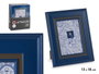 Giftdecor Porte-photos 13x18 cm Bleu Foncé Plastique et Verre (Set de 24)