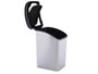 Berilo Poubelle en Plastique Argentée 23 L avec Couvercle Basculant 34x43x27 cm (Set de 6)