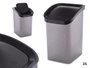 Berilo Papelera Plastique Basculante Fibre Carbone 23L Gris 27x43x34 cm (Set de 6)