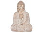 Ibergarden Bouddha en polirésine blanc et or priant 23,5 x 36 x 49 cm