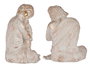 Ibergarden Bouddha tête côté droit polirésine blanc et or 28 x 43 x 37 cm