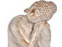 Ibergarden Bouddha tête côté droit polirésine blanc et or 28 x 43 x 37 cm