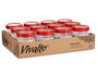 Vivalto Bocal en Verre Transparent 1L avec Couvercle Rouge 11x35x11 cm (Set de 12)
