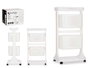 Kinvara Verduler Plastique 2 Niveaux avec Roues Blanc 35x82x43 cm