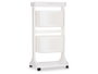 Kinvara Verduler Plastique 2 Niveaux avec Roues Blanc 35x82x43 cm