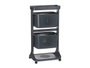Kinvara Verduler Plastique 2 Niveaux Roues Antracite 35 x 82 x 43 cm