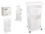 Kipit Ropero en Plastique 2 Niveaux avec Roues Blanc 33x84x43 cm