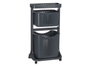 KIPIT Armoire en plastique 2 niveaux avec roulettes Anthracite