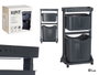 KIPIT Armoire en plastique 2 niveaux avec roulettes Anthracite