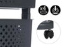 KIPIT Armoire en plastique 2 niveaux avec roulettes Anthracite