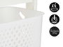 Kinvara Verdulero Plastique 3 Niveaux Roues Blanc 33 x 11 x 42 cm