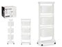 Kinvara Verdulero Plastique 3 Niveaux Roues Blanc 33 x 11 x 42 cm