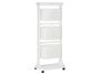 Kinvara Verdulero Plastique 3 Niveaux Roues Blanc 33 x 11 x 42 cm