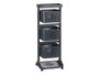 Kinvara Verdurier Plastique 3 Niveaux avec Roues Antracite 33x11x42 cm