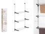 Kipit Tendedero de Porte Pliable 6.5 mètres 3 Étagères 7x61.5x12.5 cm (Set de 12)
