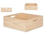 Giftdecor Boîte en bois fermée 40 x 35 x 14 cm Pin naturel (Set de 4)