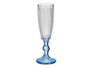 Vivalto Flûte à Cava Points Pied Bleu Cobalt 180 ml Verre 7x20x7 cm (Set de 36)