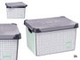 KIPIT Boîte en plastique 22L Home avec anse grise