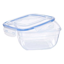 LEKNES Boîte de conservation carrée couvercle bleu 1500ml
