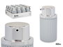 Berilo Distributeur de savon en plastique gris 450 ml 7x14.5x8.5 cm (Set de 32)