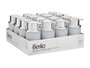Berilo Distributeur de savon en plastique gris 450 ml 7x14.5x8.5 cm (Set de 32)