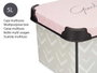 Kipit Boîte de Rangement en Plastique 5 L avec Couvercle, 29.5x19x13.5 cm, Gris et Rose, Motif Vibes (Set de 12)