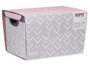 Kipit Set de 3 boîtes de rangement en plastique motif Vibes 39x29x23,5 cm | Grande + Mediane + Petite