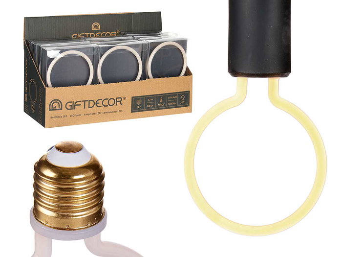 Giftdecor Ampoule LED Boule Verre Blanc 4W E27 9.3x13.5x3 cm (Set de 12) Giftdecor Ampoule LED Boule Verre Blanc 4W E27 9.3x13.5x3 cm (Set de 12)