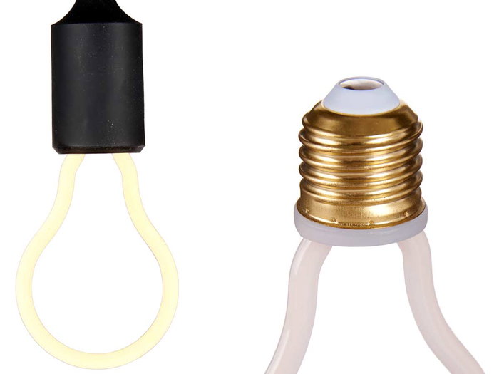 Giftdecor Ampoule LED Forme Lampe Cristal Métal Blanc 4W E27 2300-2700K 9.5x13.5x3 cm (Set de 12)