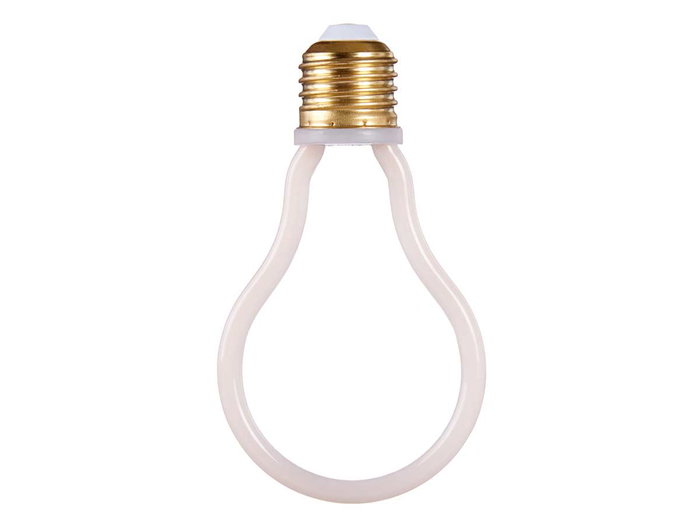 Giftdecor Ampoule LED Forme Lampe Cristal Métal Blanc 4W E27 2300-2700K 9.5x13.5x3 cm (Set de 12)