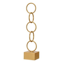 GIFTDECOR FIGURA AROS ORO GRANDE