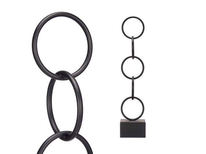 Giftdecor Figure Aros Noir Grande 12.5x60.5x12.5 cm Métal (Set de 8)
