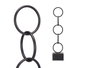 Giftdecor Figure Aros Noir Grande 12.5x60.5x12.5 cm Métal (Set de 8)