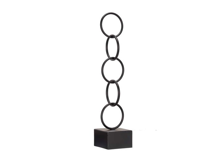 Giftdecor Figure Aros Noir Grande 12.5x60.5x12.5 cm Métal (Set de 8)