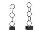 Giftdecor Figure Aros Noir Grande 12.5x60.5x12.5 cm Métal (Set de 8)
