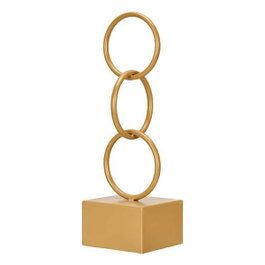 GIFTDECOR FIGURA AROS ORO PEQUEÑO
