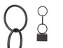 Giftdecor Figure Aros en Métal Noir 12x40x12 cm (Set de 10)