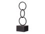 Giftdecor Figure Aros en Métal Noir 12x40x12 cm (Set de 10)