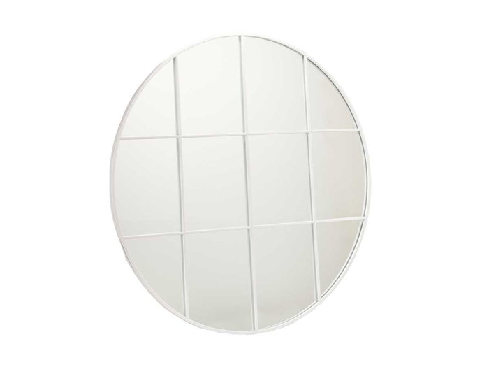 Giftdecor Miroir rond ventanal 100 cm blanc