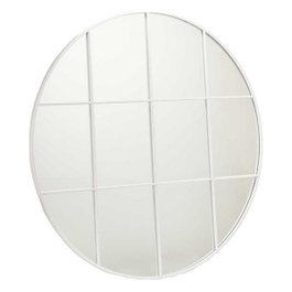 GIFTDECOR Miroir Ventanal Rond Blanc 100cm